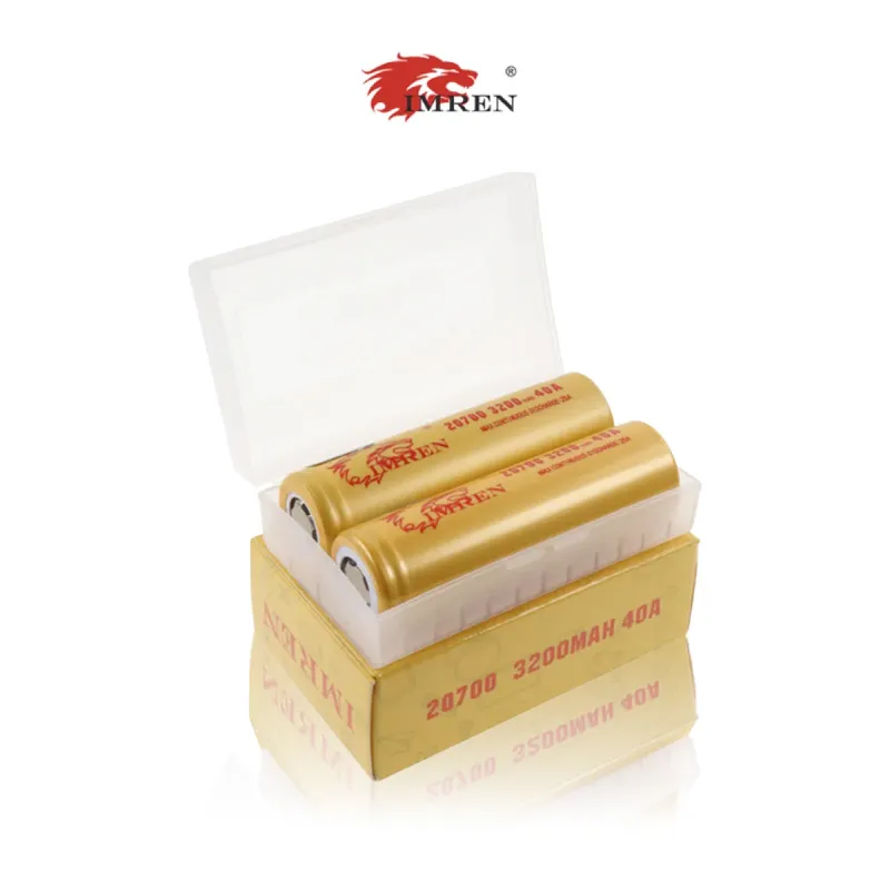 IMREN 20700 3200mAh 40A Li-ion RECHARGEABLE BATTERY 2CT/PK