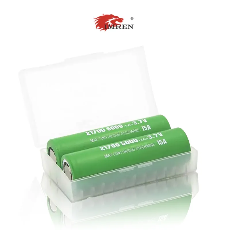 IMREN 21700 5000mAh 15A RECHARGEABLE BATTERY 2CT/PK