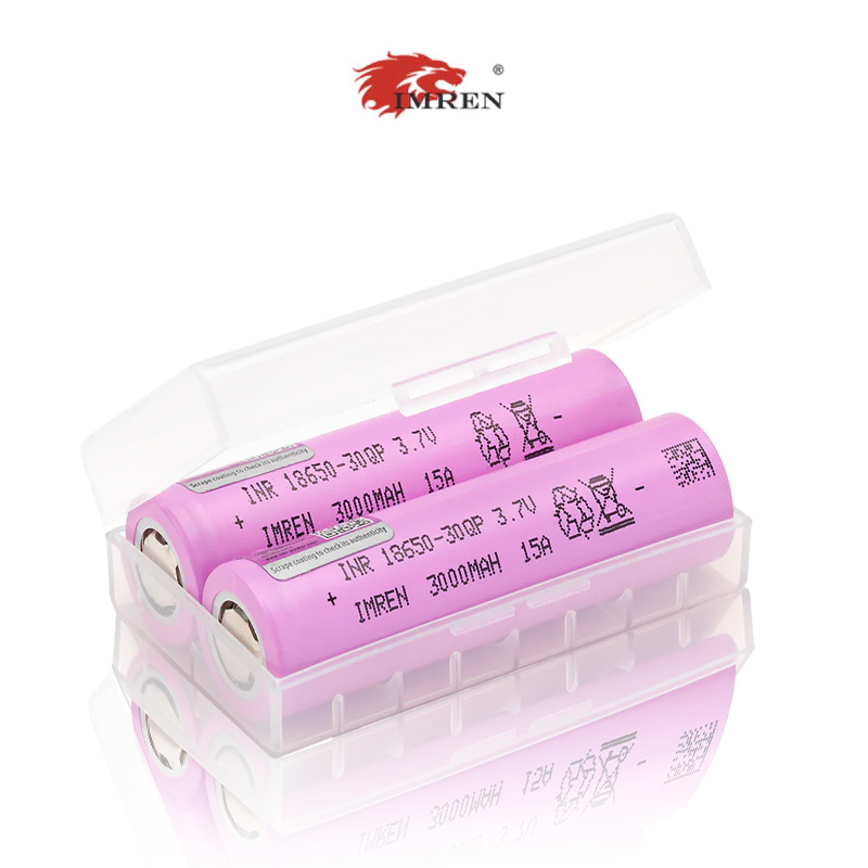 IMREN 30QP 18650 3000mAh 15A Li-ion RECHARGEABLE BATTERY 2CT/PK