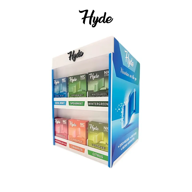 HYDE 2MG NICOTINE STRIP 20CT/30PK/10-ASSORTED FLAVORS DISPLAY