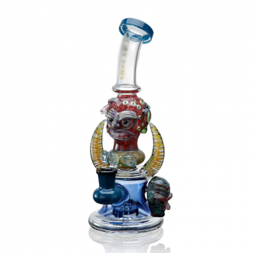 11 IN TATAOO "MONSTER" BENT NECK GLASS WATER PIPE