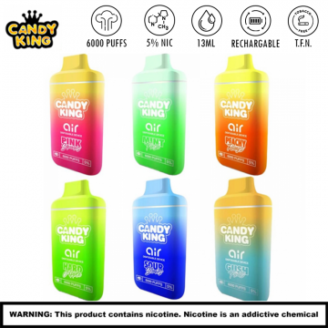 CANDY KING AIR 6000 PUFFS T.F.N DISPOSABLE VAPE 10CT/DISPLAY