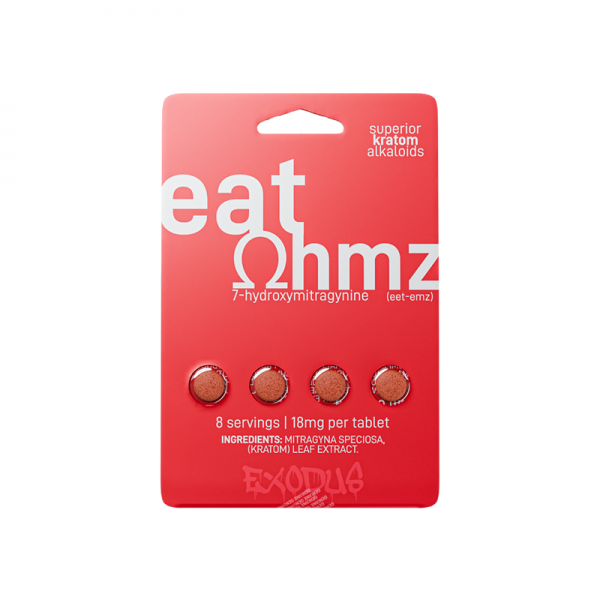 EAT OHMZ 7-HYDROXYMITRAGYNINE CAPSULES 18MG/4CT/6PK
