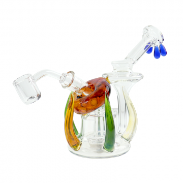 7 IN SIDECAR DONUT & SPIKES MINI GLASS WATER PIPE
