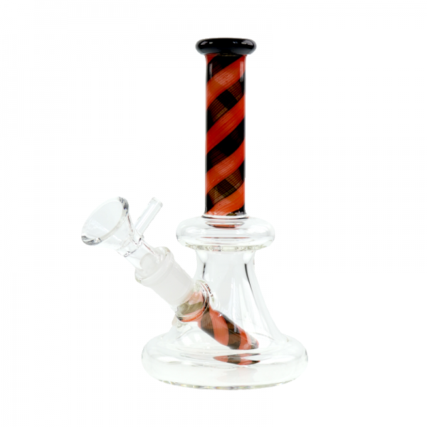 6 IN CANDY CANE MINI GLASS WATER PIPE