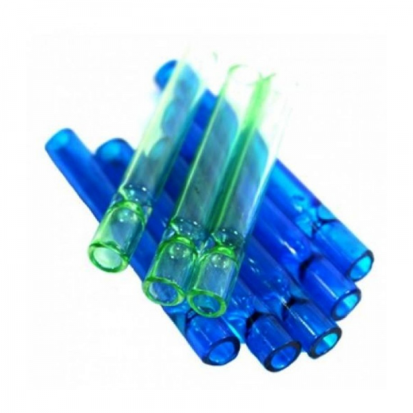 COLORED GLASS ONE HITTER PIPE 3IN/10CT/PK