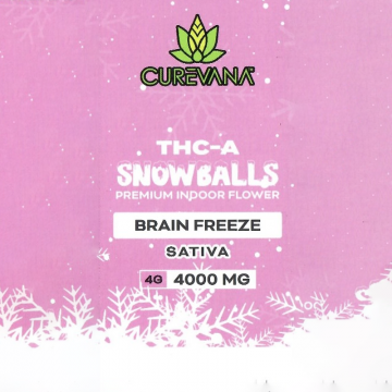 CUREVANA SNOWBALLS THC-A HERB FLOWER 4GM/4CT/JAR
