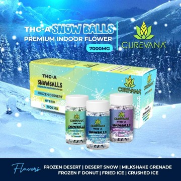 CUREVANA SNOWBALLS THC-A HERB FLOWER 7GM/4CT/JAR