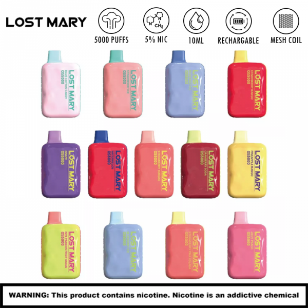 EBDESIGN LOST MARY OS5000 DISPOSABLE VAPE 10CT/DISPLAY