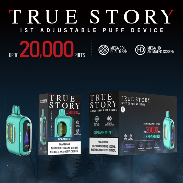 TRUE STORY 20000 PUFFS DISPOSABLE VAPE 5CT/DISPLAY
