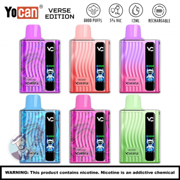 VECEE BY YOCAN 8000 PUFFS DISPOSABLE VAPE 5CT/DISPLAY