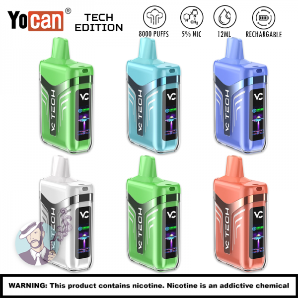 VECEE BY YOCAN 8000 PUFFS DISPOSABLE VAPE 5CT/DISPLAY