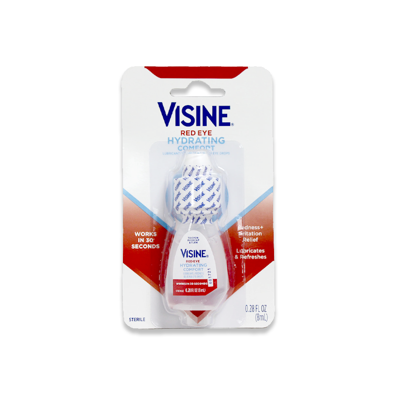 VISINE® RED EYE HYDRATING COMFORT EYE DROPS FOR REDNESS 8ML/6CT/PK
