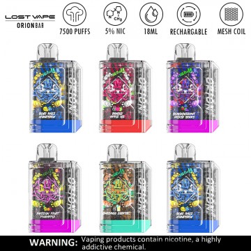LOST VAPE ORION BAR SPARKLING EDITION 7500 PUFFS DISPOSABLE VAPE 10CT/DISPLAY