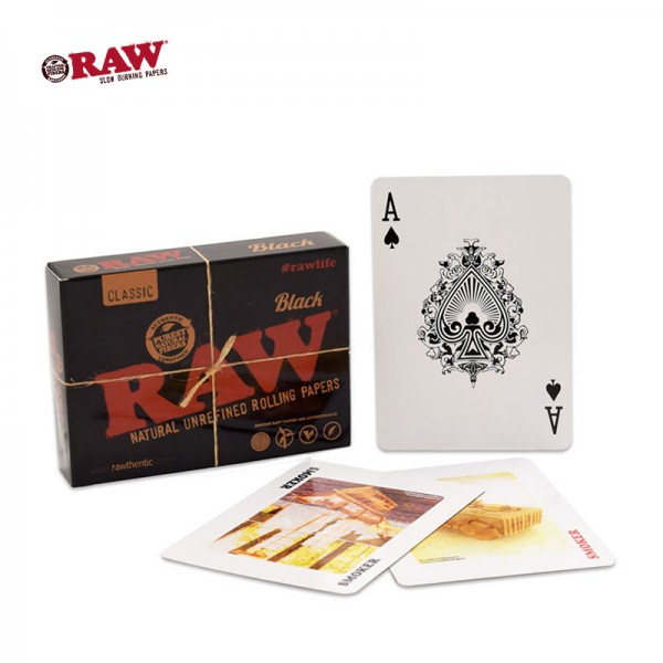RAW CLASSIC PLAYING BLACK CARDS
