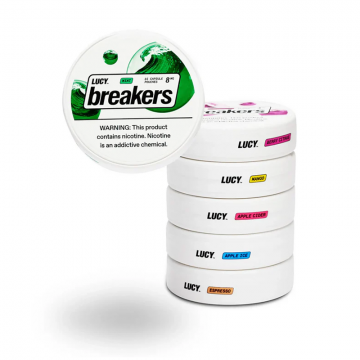 LUCY BREAKERS 8MG NICOTINE CAPSULE POUCHES 15CT/5PK