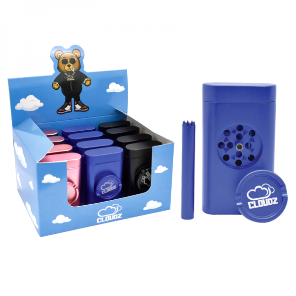 CLOUDZ SMOKE ALL IN ONE DUGOUT 12CT/ASSORTED COLORS DISPLAY