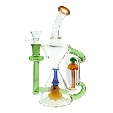 9.5 IN ARM TREE PERCOLATOR RECYCLER GLASS WATER PIPE