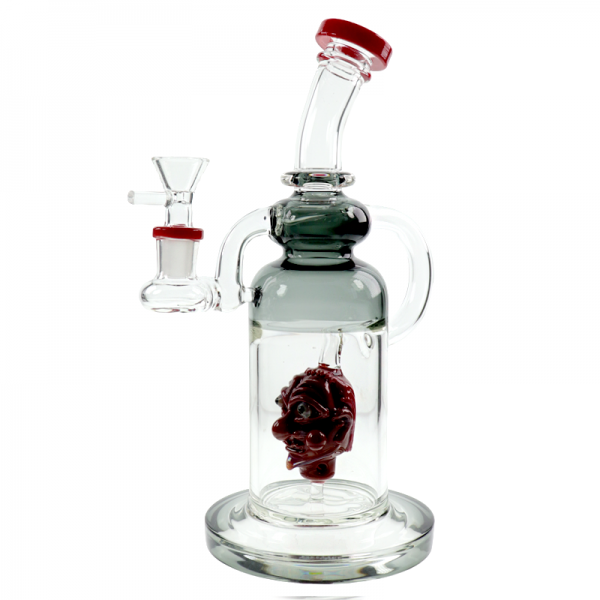 10 IN MONSTER FACE GLASS WATER PIPE