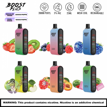 BOOST PLUS 20000 PUFFS DISPOSABLE VAPE 5CT/DISPLAY
