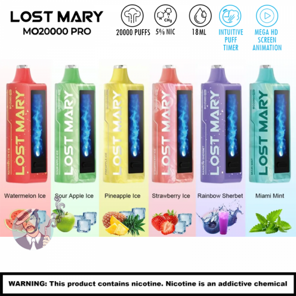 LOST MARY MO20000 PRO DISPOSABLE VAPE 5CT/DISPLAY