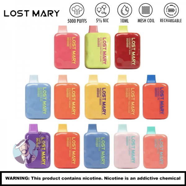 EBCREATE LOST MARY OS5000 DISPOSABLE VAPE 10CT/DISPLAY