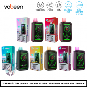CYBER FLEX BY VABEEN® 25000 PUFFS DISPOSABLE VAPE 5CT/DISPLAY