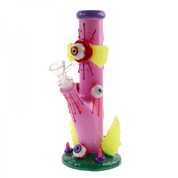 410 IN ASSORTED DESIGN 3D STRAIGHT GLASS WATER PIPE
