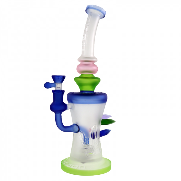 12 IN TATAOO FROSTED CRYSTALS GLASS WATER PIPE