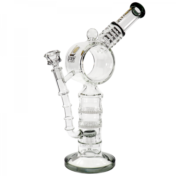 14 IN LOOKAH DONUT RECYCLER GLASS WATER PIPE