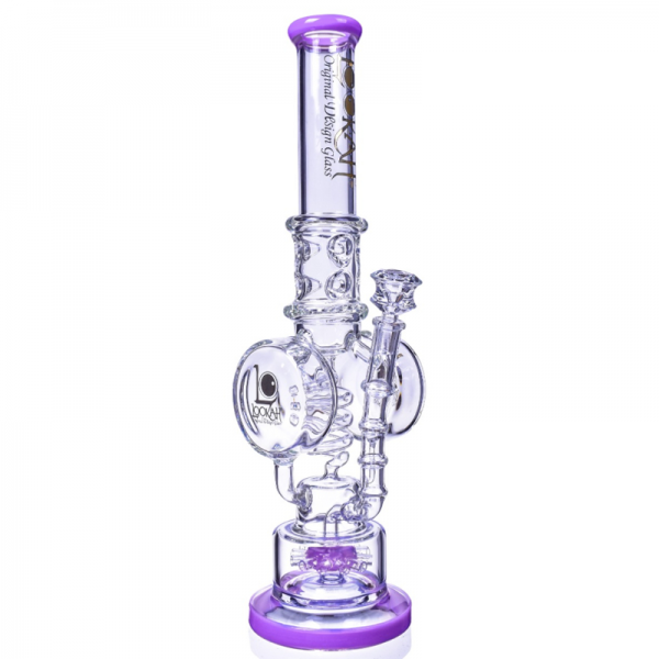 18 IN LOOKAH RECYCLER DISC TOWER OF FILTRATION GLASS WATER PIPE
