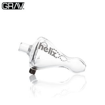3 IN GRAV® HELIX STRAIGHT GLASS HAND PIPE 5CT/PK