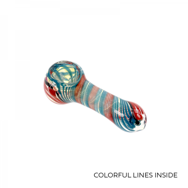 3 IN MIX COLORED ASSORTED DESIGNS GLASS HAND PIPE