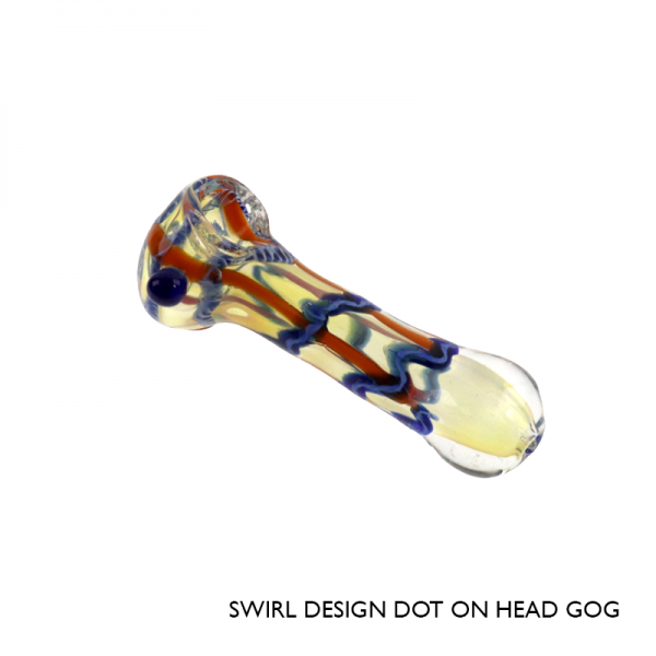 4.5 IN COLORED TUBE GLASS HAND PIPE 3CT/PK