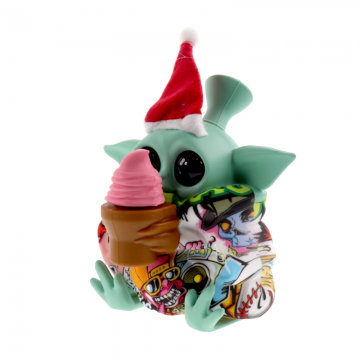 4.5 IN PRINTED BABY YODA SILICONE WATER PIPE