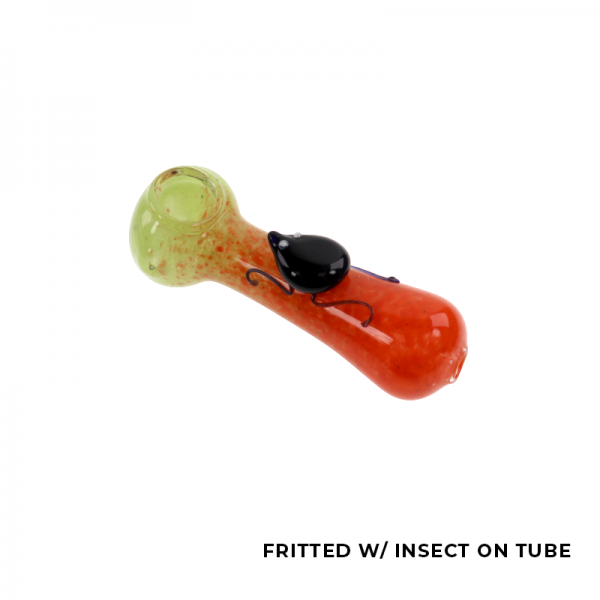 4 IN MIX COLOR GLASS HAND PIPE 5CT/PK