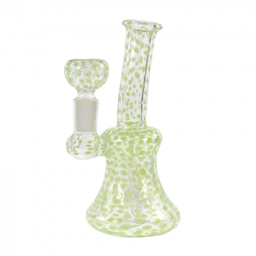 5.5 IN BENT NECK INLINE PERC GLASS WATER PIPE