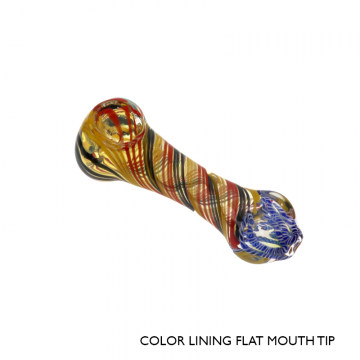 5 IN COLORED GLASS HAND PIPE 3CT/PK