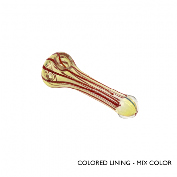 5 IN COLORED GLASS HAND PIPE 3CT/PK