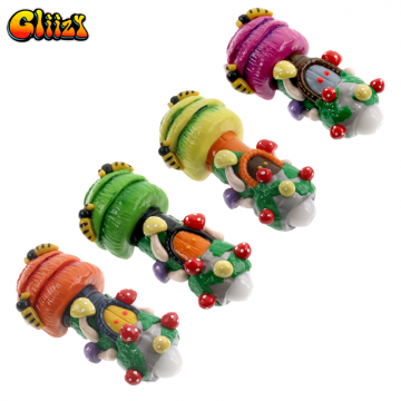 5 IN GLIIZY CLAY GLASS HAND PIPE