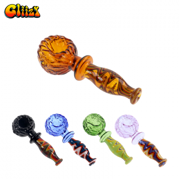 5 IN GLIIZY REVERSIBLE WIGWAG GLASS HAND PIPE