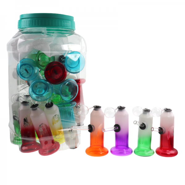 5 IN SNIFFER MIX COLORS BUBBLER GLASS PIPE