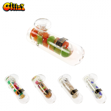 6 IN GLIIZY VISION GLASS HAND PIPE