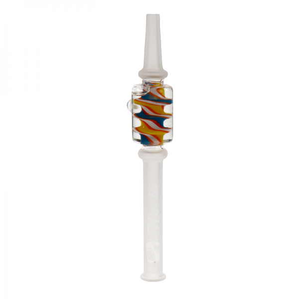 6 IN HIPSTER FREEZABLE SWIRL PERC GLASS STRAW