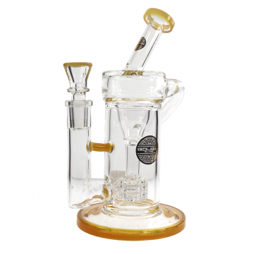 8 IN BOUGIE MATRIX RECYCLER GLASS SIDECAR WATER PIPE