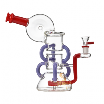 9 IN HIPSTER SHOWERHEAD RECYCLER HANGER BANGER GLASS WATER PIPE