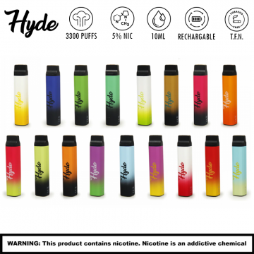 HYDE EDGE 5% SYNTHETIC NICOTINE 10ml/3300 PUFFS RECHARGEABLE DISPOSABLE DEVICE 10ct/DISPLAY