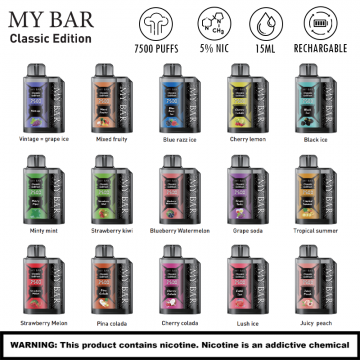 MY BAR CLASSIC EDITION 7500 PUFFS DISPOSABLE VAPE 10CT/DISPLAY