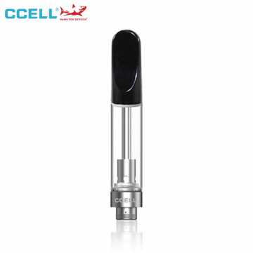 CCELL® GLASS SILVER CARTRIDGE (Threaded Black Ceramic Mouthpiece)5CT/PK