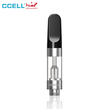 CCELL® POLYCARBONATE SILVER CARTRIDGE (“Press-On” Black Flat Mouthpiece)5CT/PK